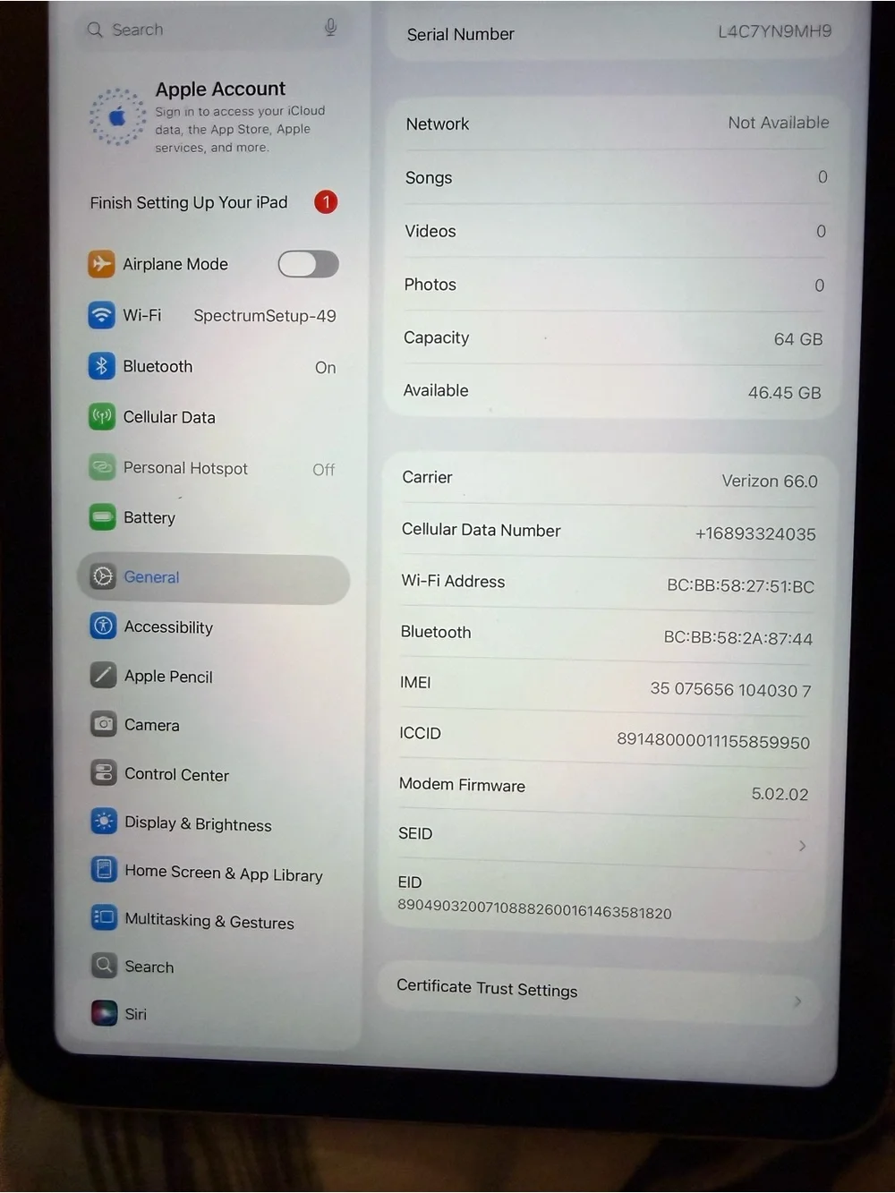 Apple iPad 10GEN 64GB - Silver (Open Box)